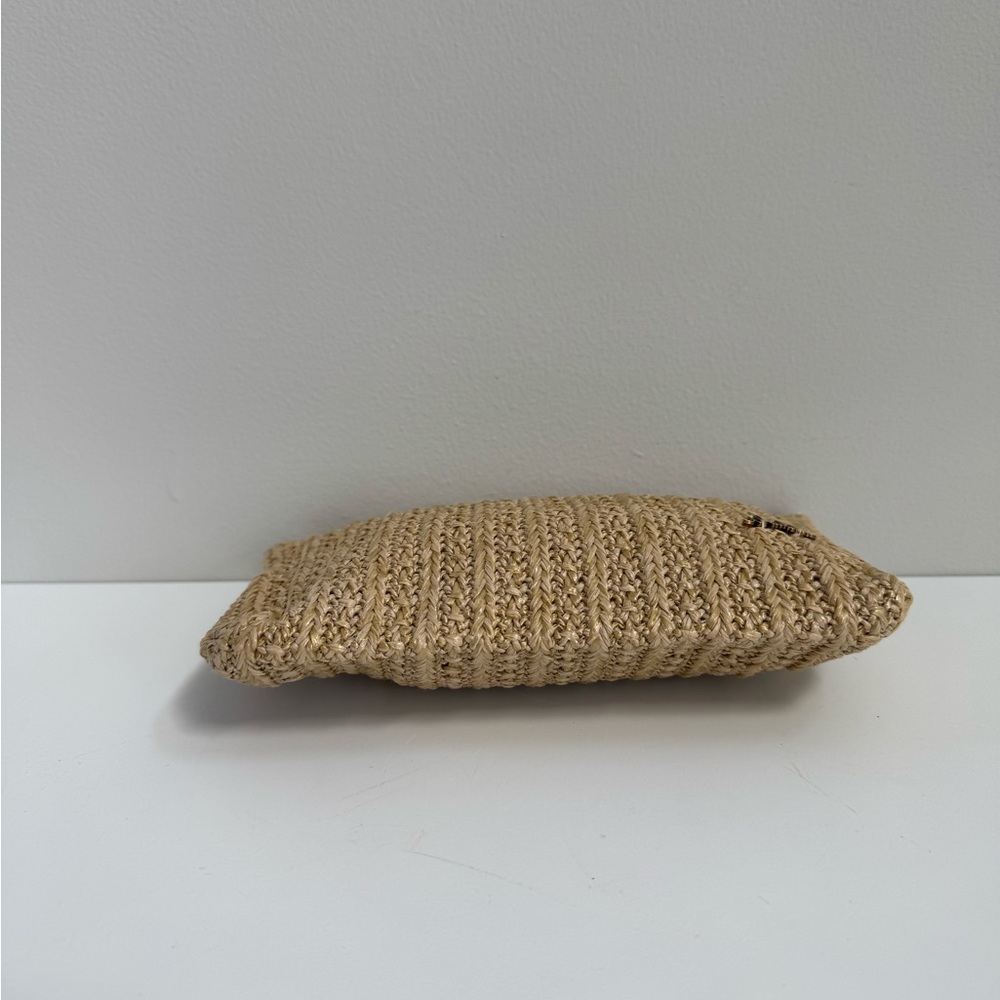 Thaikila Woven Straw Zip Small Pouch with Straw Tassel - Natural - Picture 3 of 5